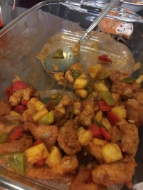 Sweet and sour chicken-a lemon from OUR LEMON TREE was used in this dish!